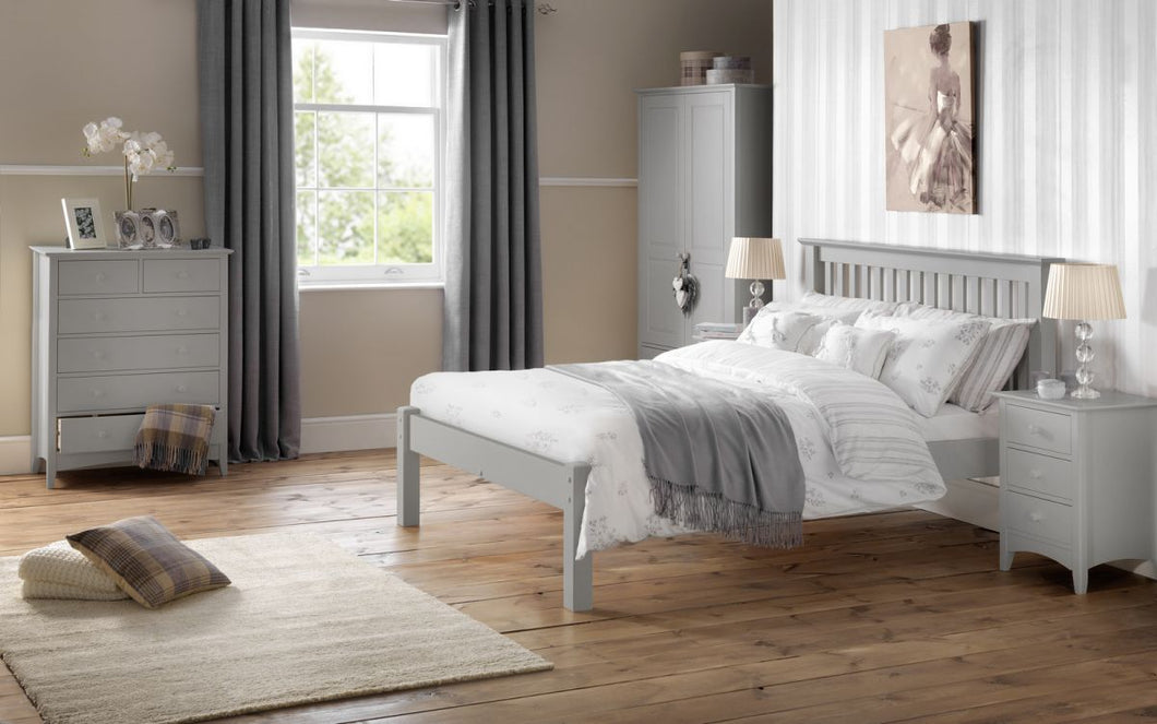 Barcelona Dove Grey Low Foot End Bed