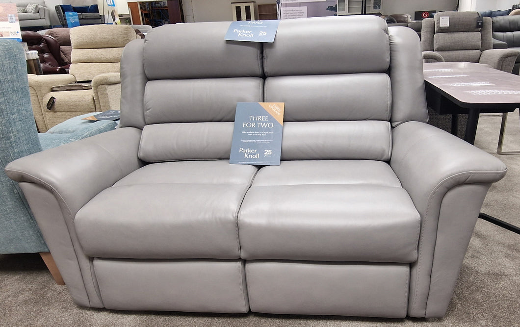 *SPRING CLEARANCE* Parker Knoll Colorado 2 Seater Sofa - Roma Steel Leather