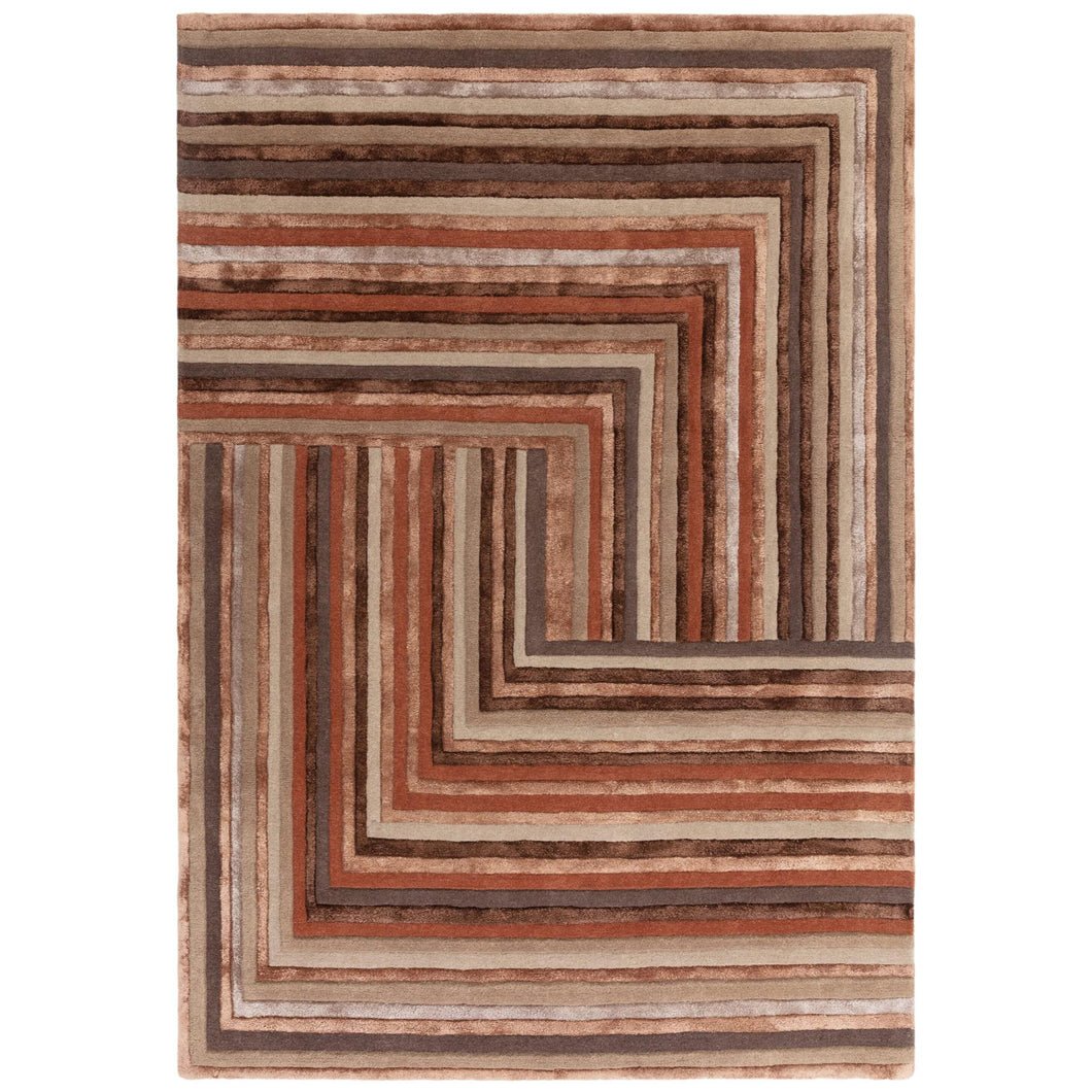 Matrix Rug - Network Terracotta MAX80