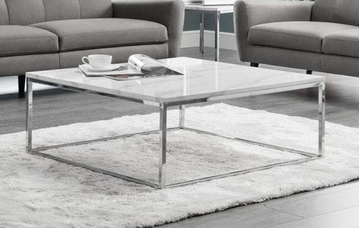 Scala White Marble Top Coffee Table