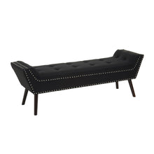 Load image into Gallery viewer, Alea Fabric Bench - Black
