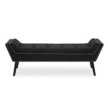 Load image into Gallery viewer, Alea Fabric Bench - Black

