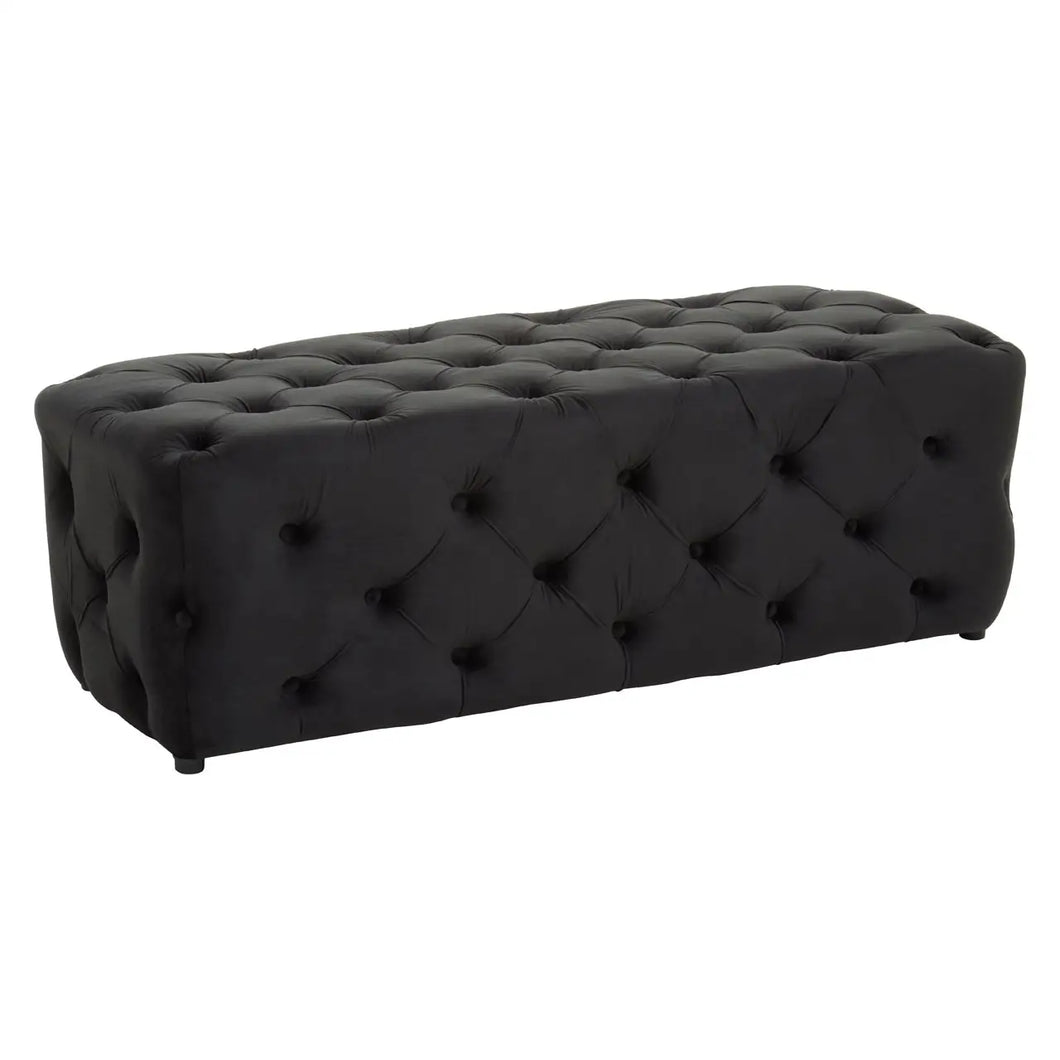 Alea Velvet Bench - Black