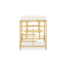 Load image into Gallery viewer, Aprilia Occasional Table Collection - White Marble/Gold
