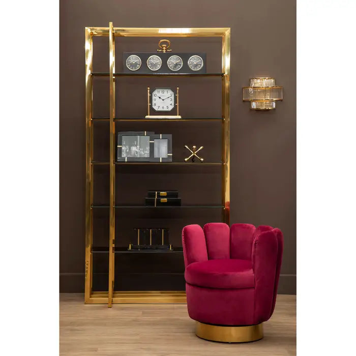 Beauly Velvet Accent Chair - Wine