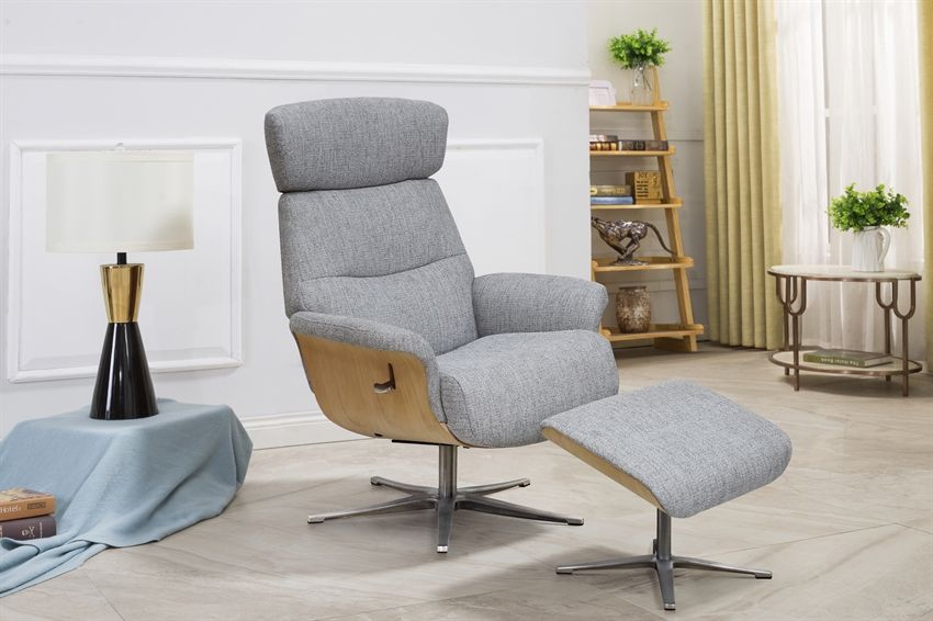Boden Swivel Recliner - Pearl Grey
