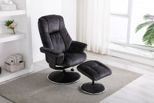 Load image into Gallery viewer, Denver Swivel Recliner - Liquorice Fabric

