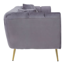 Load image into Gallery viewer, Florine 3 Seater Sofa - Grey Velvet
