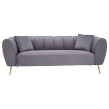 Load image into Gallery viewer, Florine 3 Seater Sofa - Grey Velvet
