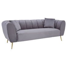 Load image into Gallery viewer, Florine 3 Seater Sofa - Grey Velvet
