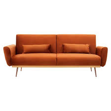 Hatton Sofabed - Burnt Orange Velvet