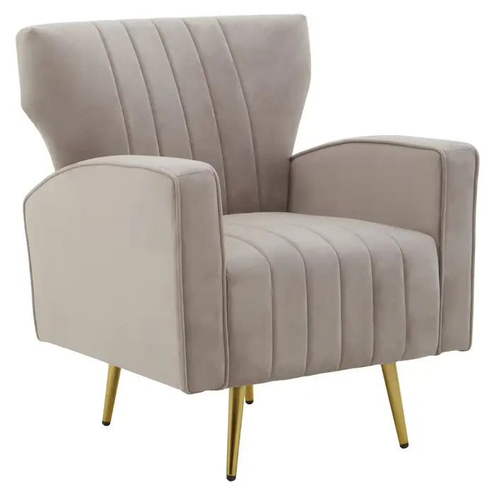 Hayley Velvet Armchair - Mink