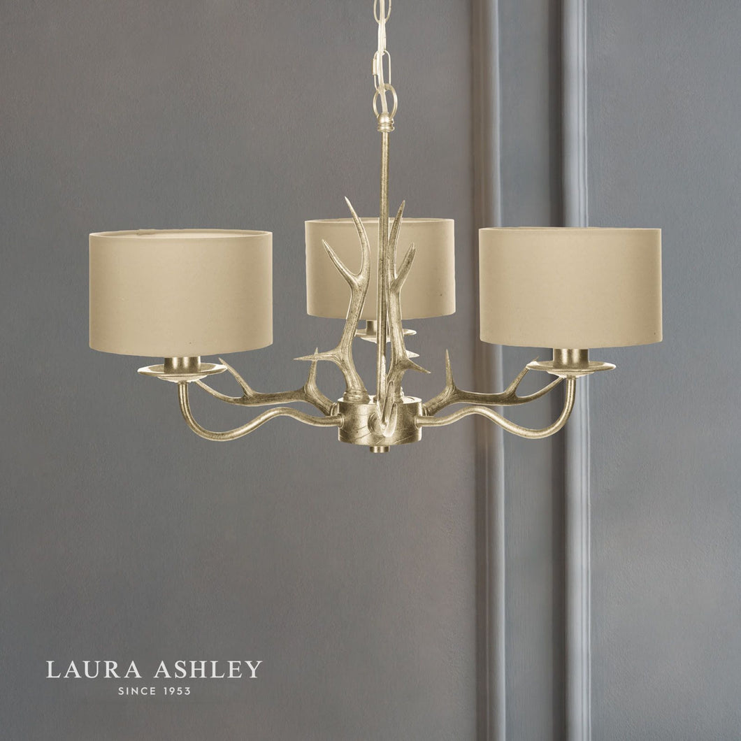 Laura Ashley - Mulroy 3 Arm Chandelier - Champagne