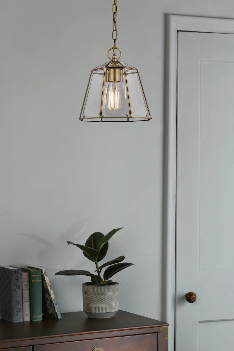 Laura Ashley - Clayton Pendant - Antique Brass