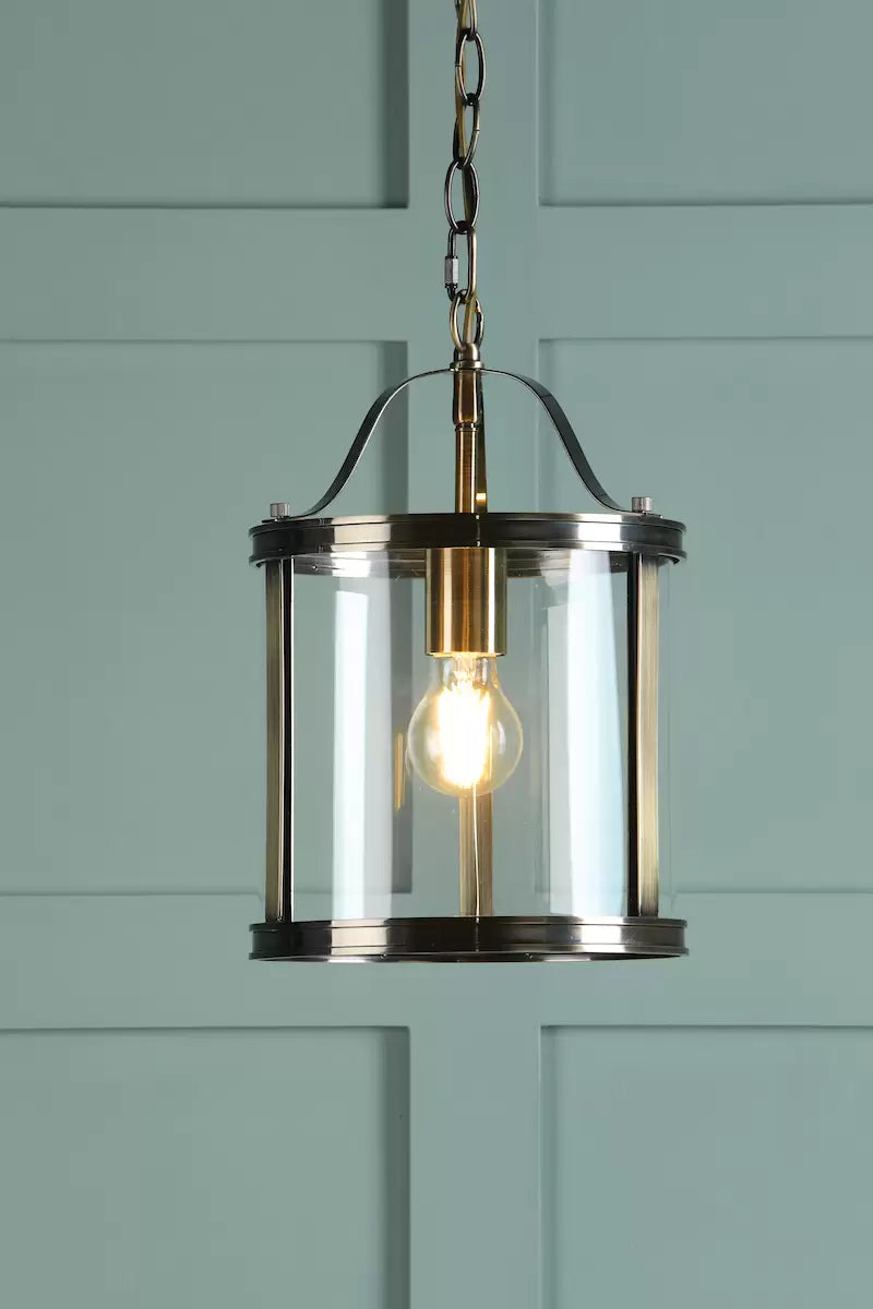 Laura Ashley - Harrington 1 Light Pendant - Antique Brass