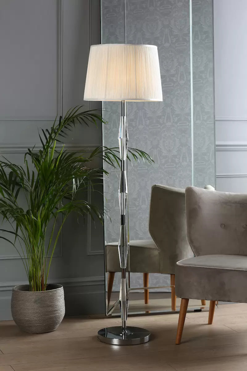 Laura Ashley - Blake Floor Lamp Base - Polished Chrome