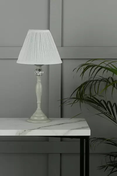 Laura Ashley - Ellis Table Lamp - Satin Painted Grey