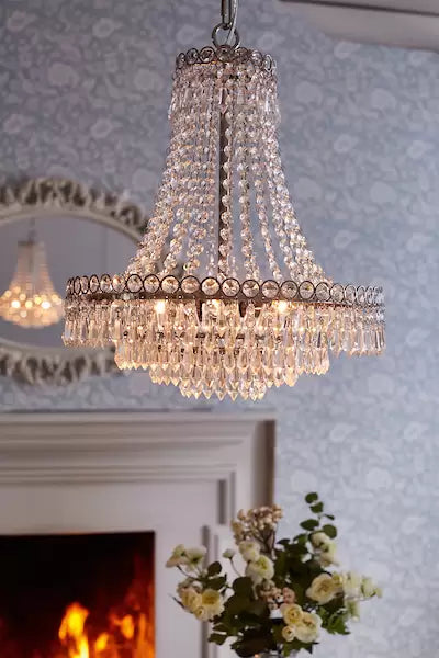 Laura Ashley - Enid 5 Light Chandelier - Clear