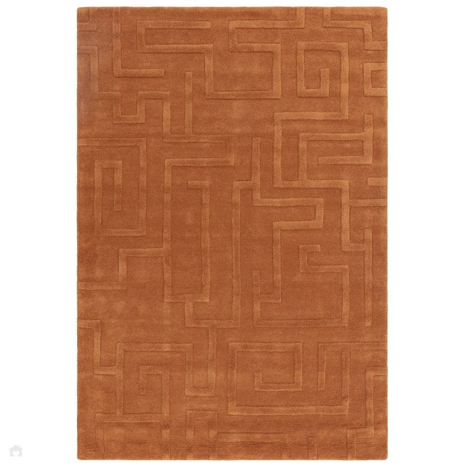 Maze Rug - Rust