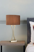 Load image into Gallery viewer, Oporto Table Lamp - Antique Brass/Brown
