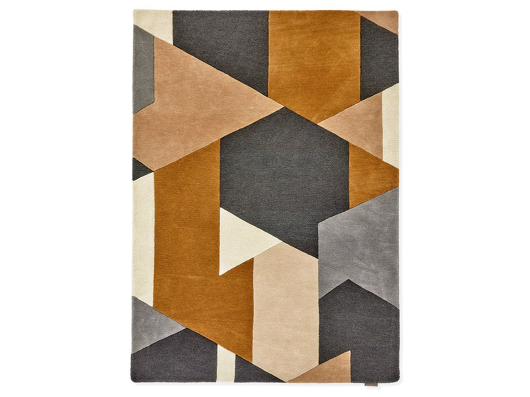 Harlequin Hand Tufted Rugs -  Popova Caramel Slate Shell