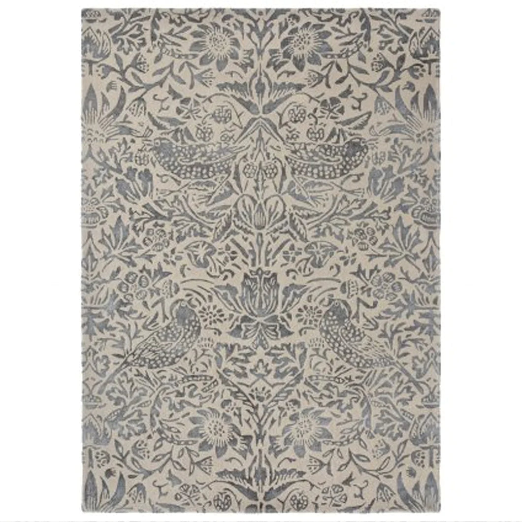 Morris & Co. Rugs -  Pure Strawberry Thief Ink