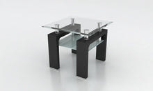 Load image into Gallery viewer, Las Vegas Occasional Tables - Black High Gloss/Clear Glass

