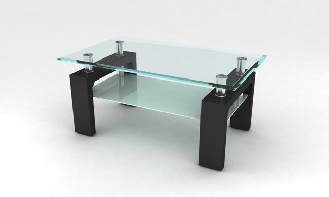 Las Vegas Occasional Tables - Black High Gloss/Clear Glass – Tyrrells ...