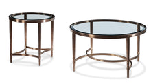 Load image into Gallery viewer, Palace Occasional Tables - Antique Brass/Clear Glass
