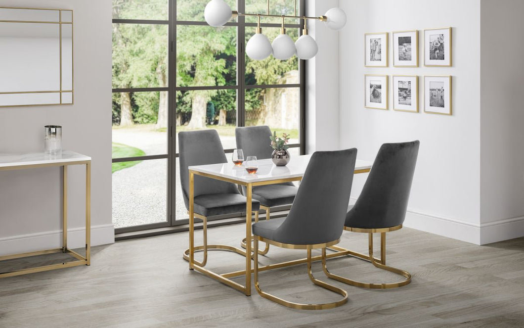 Scala Dining Table Gold