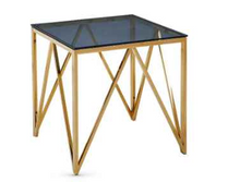 Load image into Gallery viewer, Allure Occasional Tables - Gold/Smoked Glass
