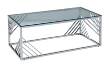 Load image into Gallery viewer, Serene Occasional Tables - Stainless Steel/Clear Glass *LIMITED STOCK AVAILABLE*
