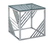 Load image into Gallery viewer, Serene Occasional Tables - Stainless Steel/Clear Glass *LIMITED STOCK AVAILABLE*
