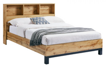 Load image into Gallery viewer, Bali Bookcase Headboard Beds - Light Oak
