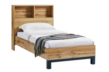 Load image into Gallery viewer, Bali Bookcase Headboard Beds - Light Oak
