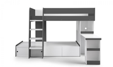 Load image into Gallery viewer, Eclipse Bunk Bed - Charcoal/White
