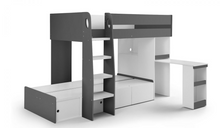 Load image into Gallery viewer, Eclipse Bunk Bed - Charcoal/White
