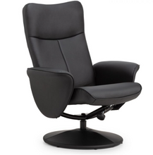 Load image into Gallery viewer, Lugano Recliner and Stool - Black
