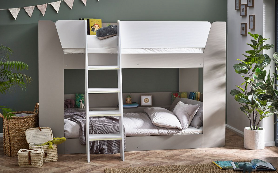 Parsec Bunk Bed - Taupe and White