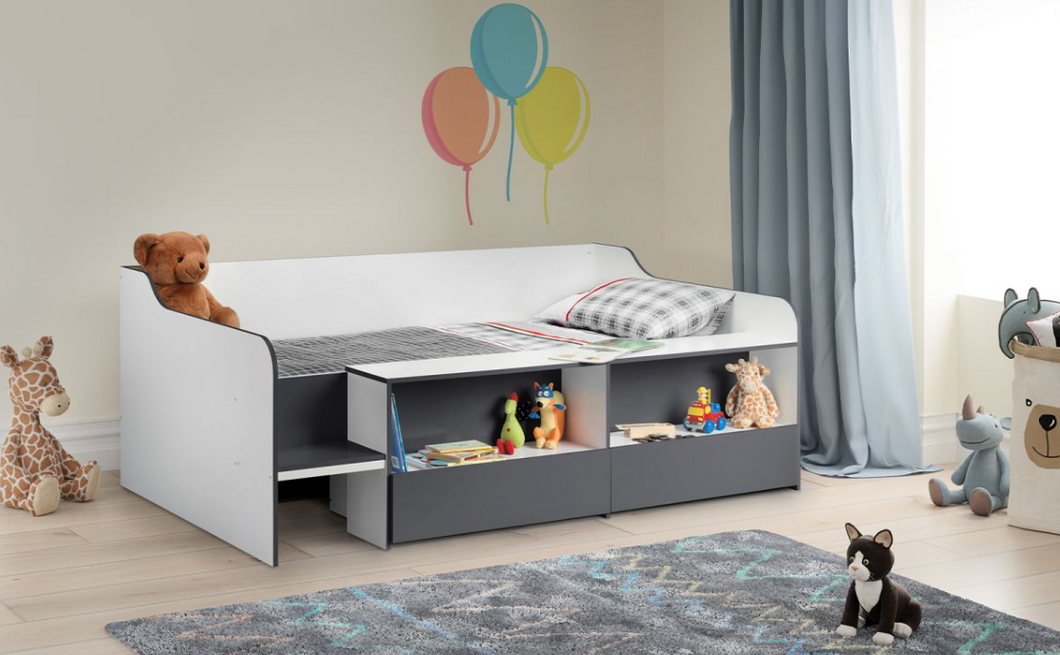 Stella Low Sleeper - Charcoal and White