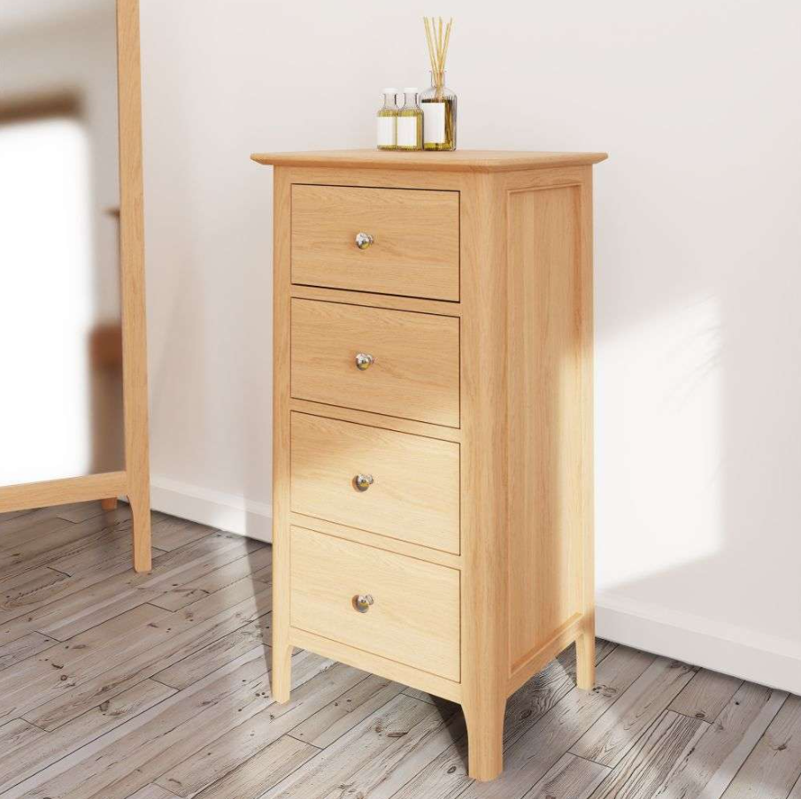 NT Bedroom Collection - 4 Drawer Narrow Chest