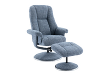 Load image into Gallery viewer, Denver Swivel Recliner - Chacha Ocean Fabric
