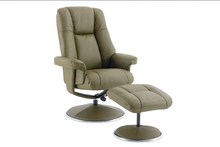Load image into Gallery viewer, Denver Swivel Recliner - Olive Green Leather
