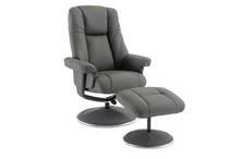 Load image into Gallery viewer, Denver Swivel Recliner - Cinder Leather
