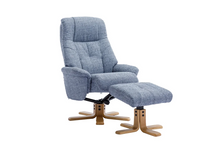 Load image into Gallery viewer, Dubai Swivel Recliner - Lisbon Marine Fabric

