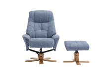 Load image into Gallery viewer, Dubai Swivel Recliner - Lisbon Marine Fabric
