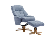 Load image into Gallery viewer, Dubai Swivel Recliner - Lisbon Marine Fabric
