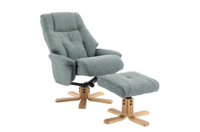 Load image into Gallery viewer, Dubai Swivel Recliner - Teal Fabric
