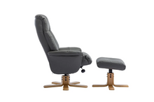 Load image into Gallery viewer, Dubai Swivel Recliner - Cinder Plush Leather
