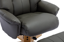 Load image into Gallery viewer, Dubai Swivel Recliner - Cinder Plush Leather
